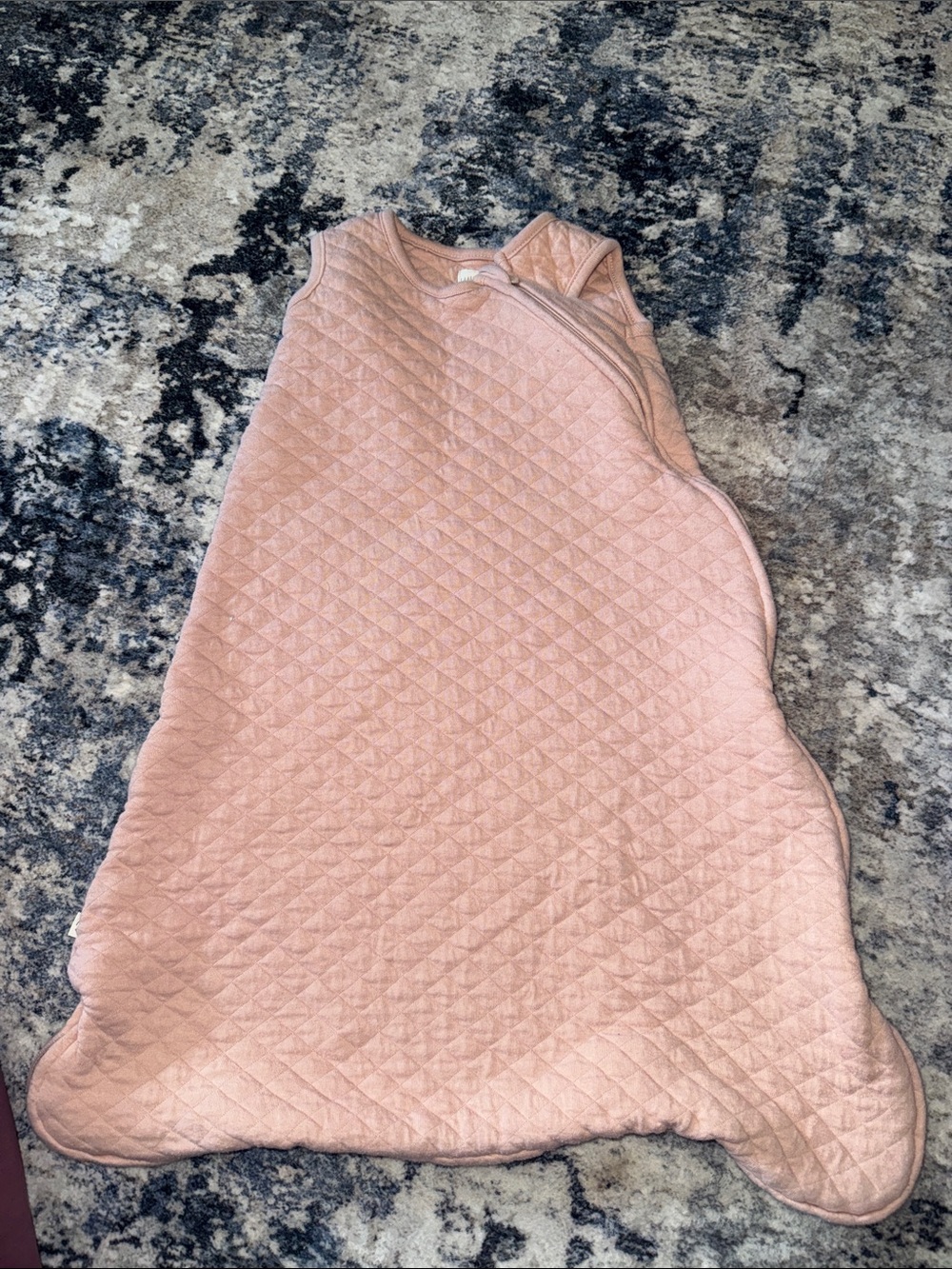 Quilted Sleeveless Kids Dress in Light Pink